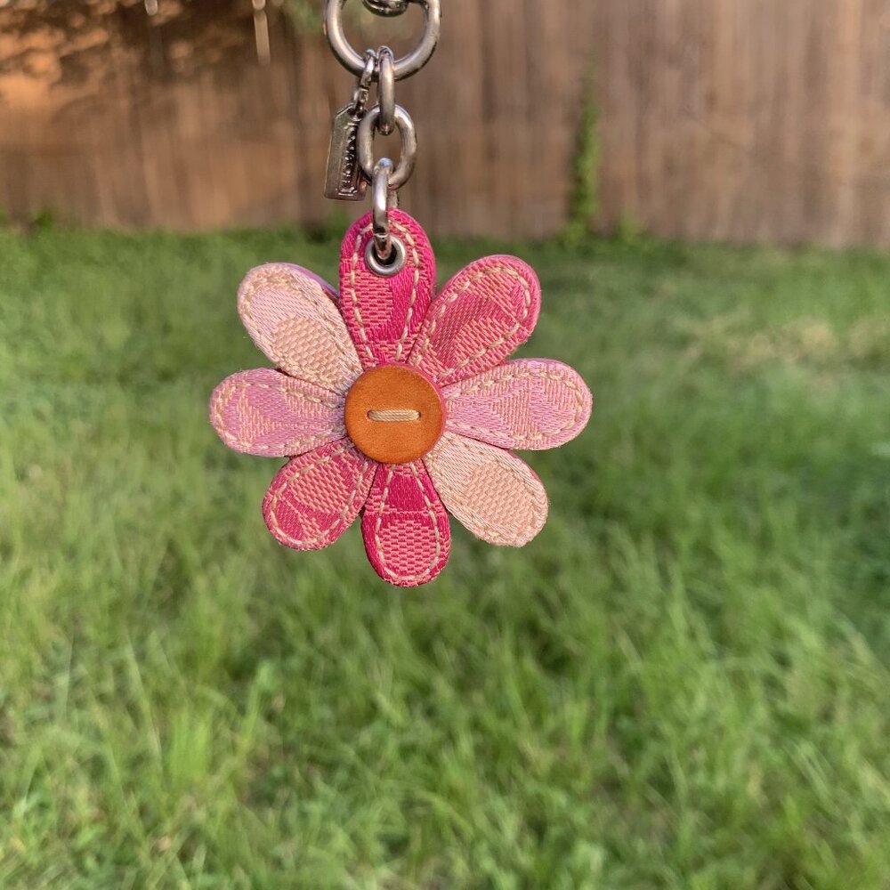 Vintage Coach y2k Signature Daisy Denim Flower Bag Charm